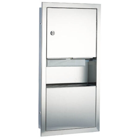 Paper Towel Dispenser & Waste Receptacle (Recessed)